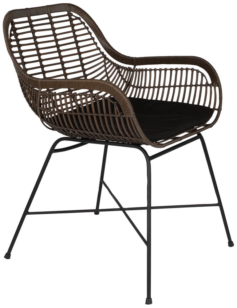 Barrington wicker folding patio on sale chair in natural brown